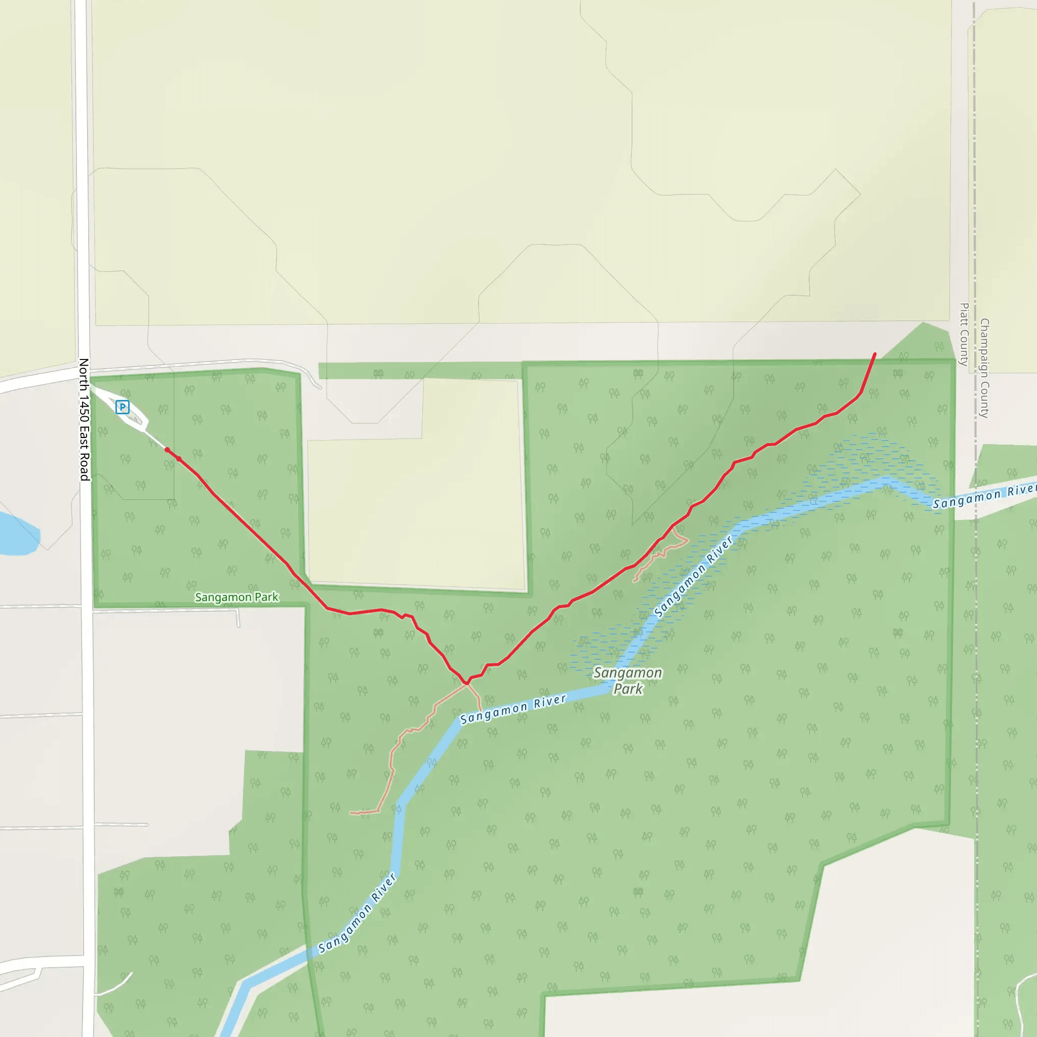 Sangamon Park Walk mobile static map