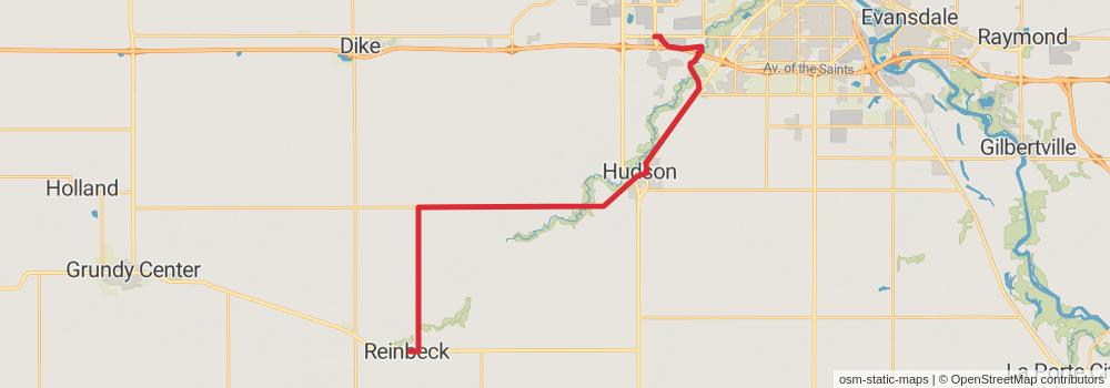 American Discovery Trail - Iowa stage 15 Map