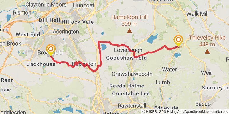 Bolton to Clough Bottom Reservoir via Pennine Bridleway stage 4 Map