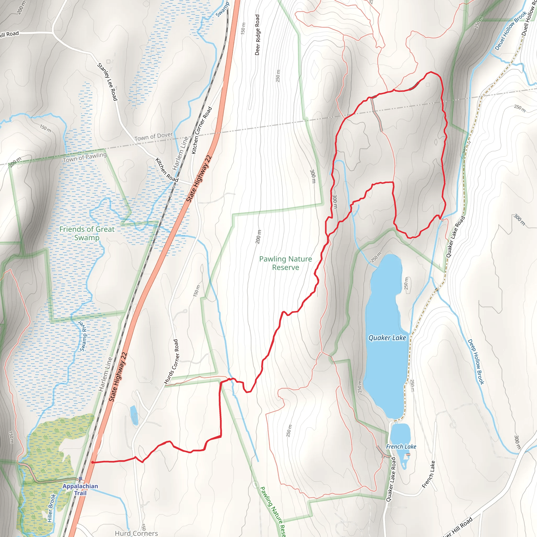 Pawling Nature Reserve Loop mobile static map