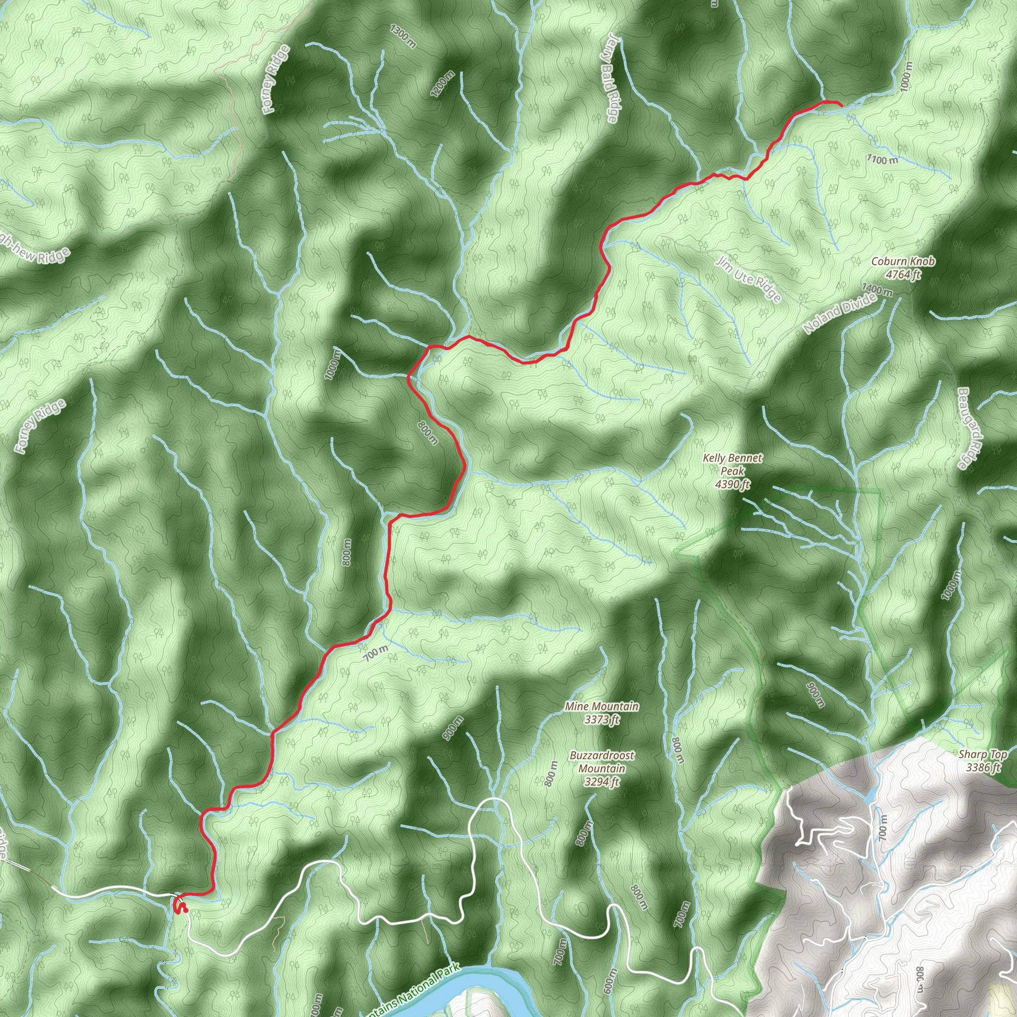 Lower Nolan Creek via BMT mobile static map