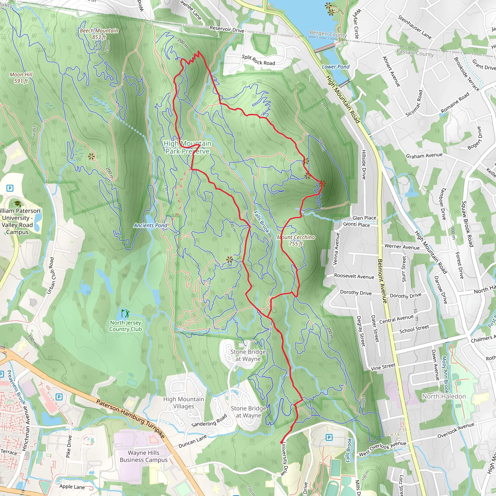High Mountain Loop mobile static map