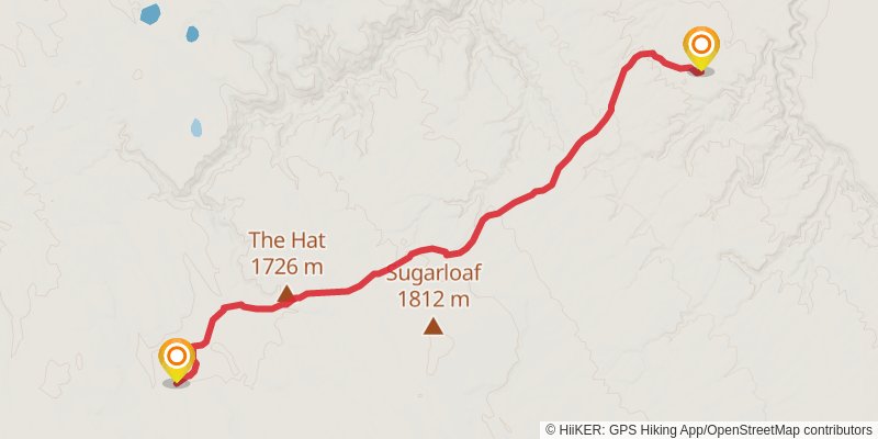 Ultra Pedestrian North Loop stage 77 Map