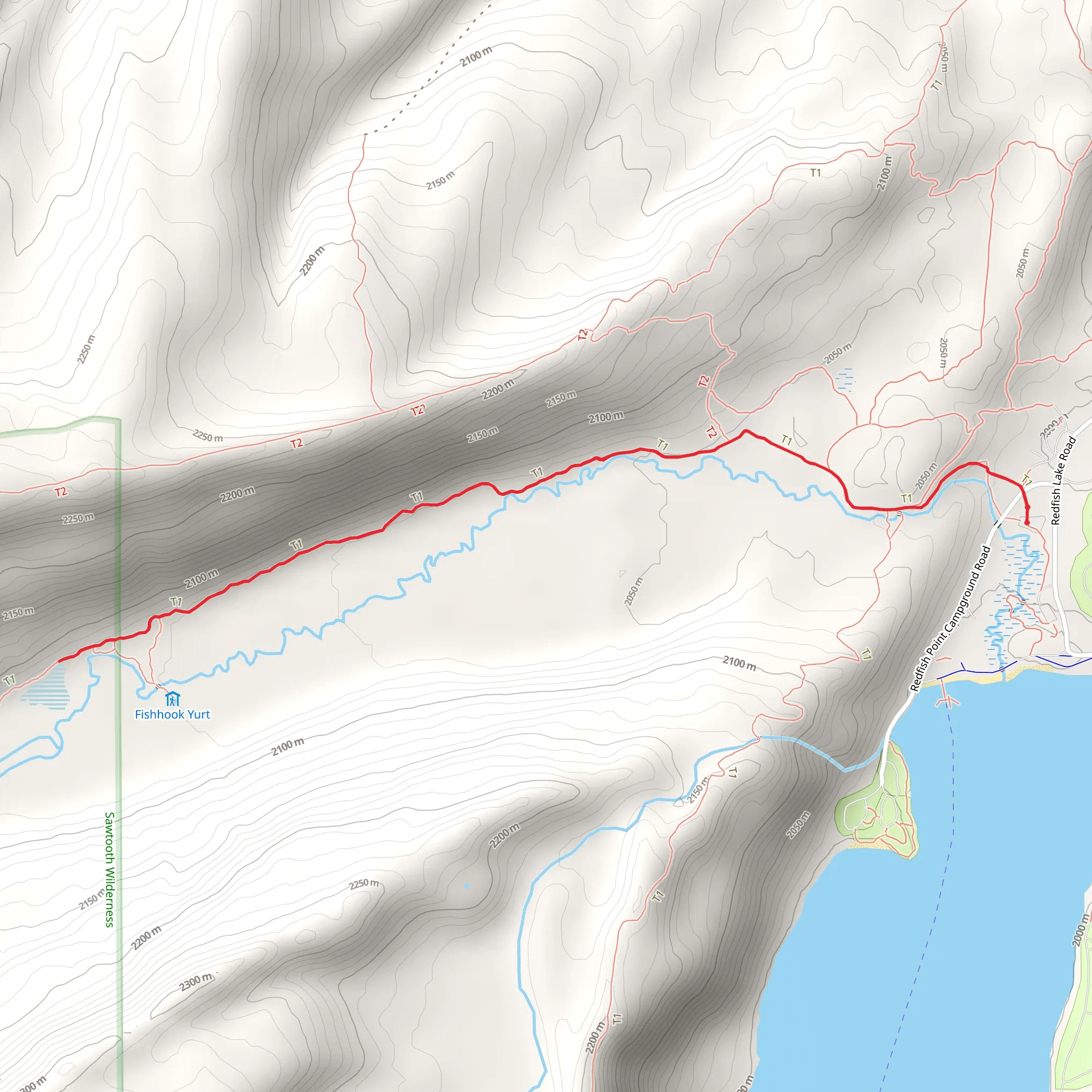 Fishhook Trail mobile static map