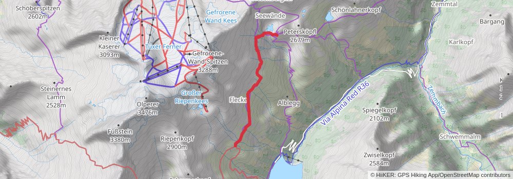 Zillertal Rucksack Route stage 6 Map