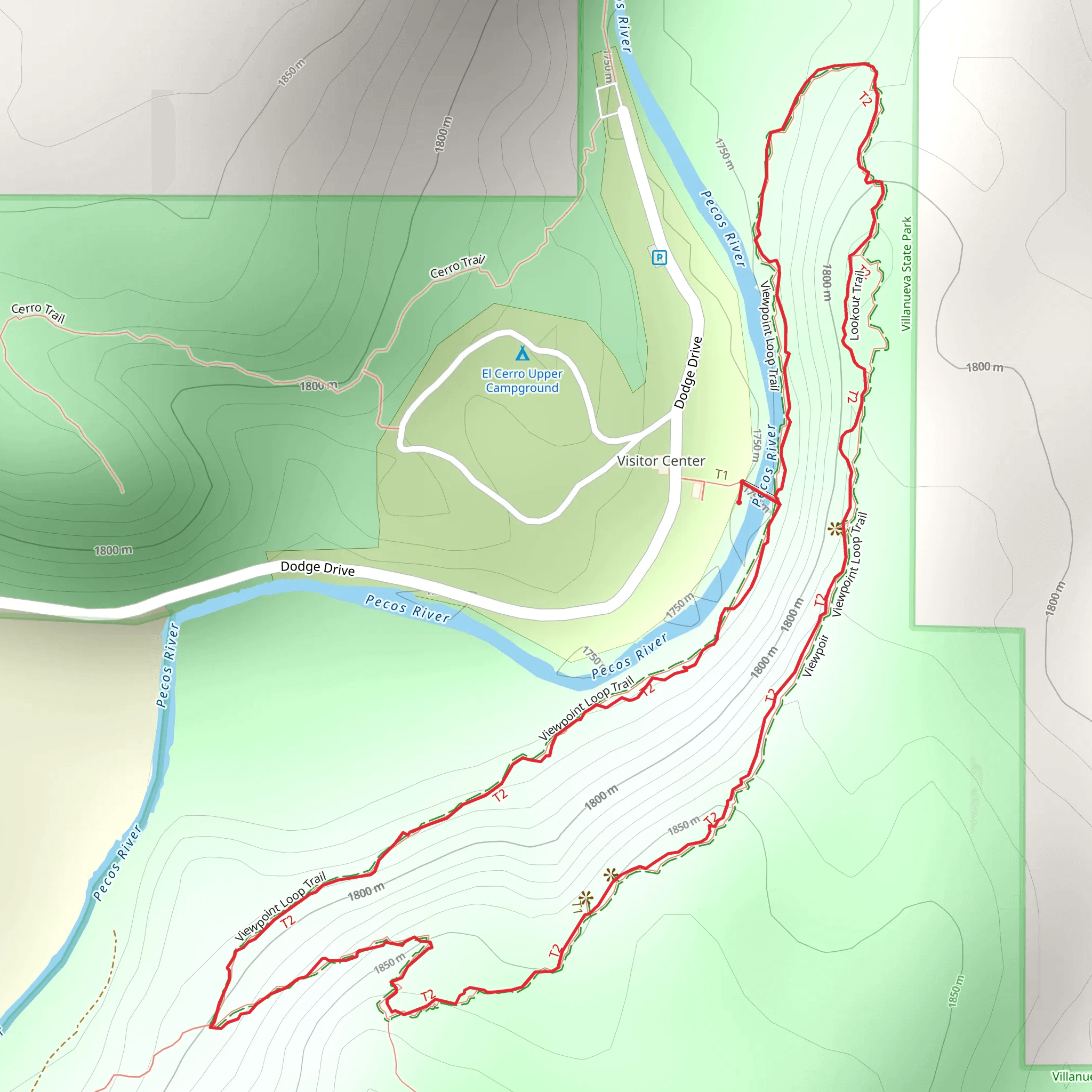 Viewpoint Loop Trail mobile static map