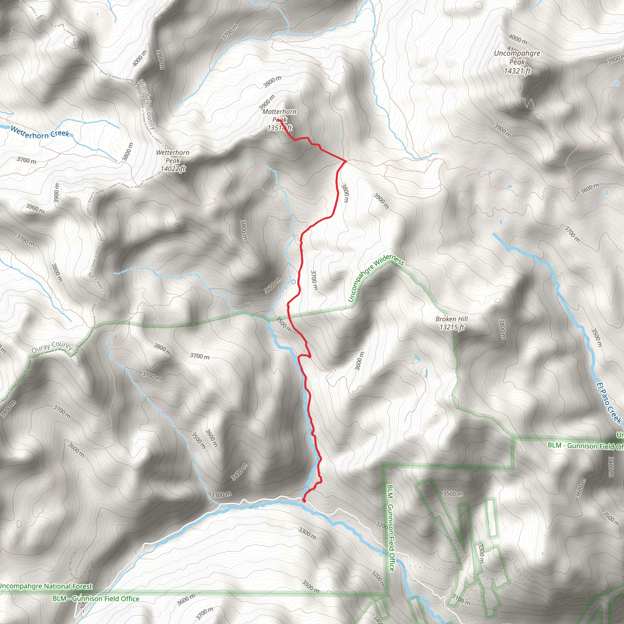 Matterhorn Peak mobile static map