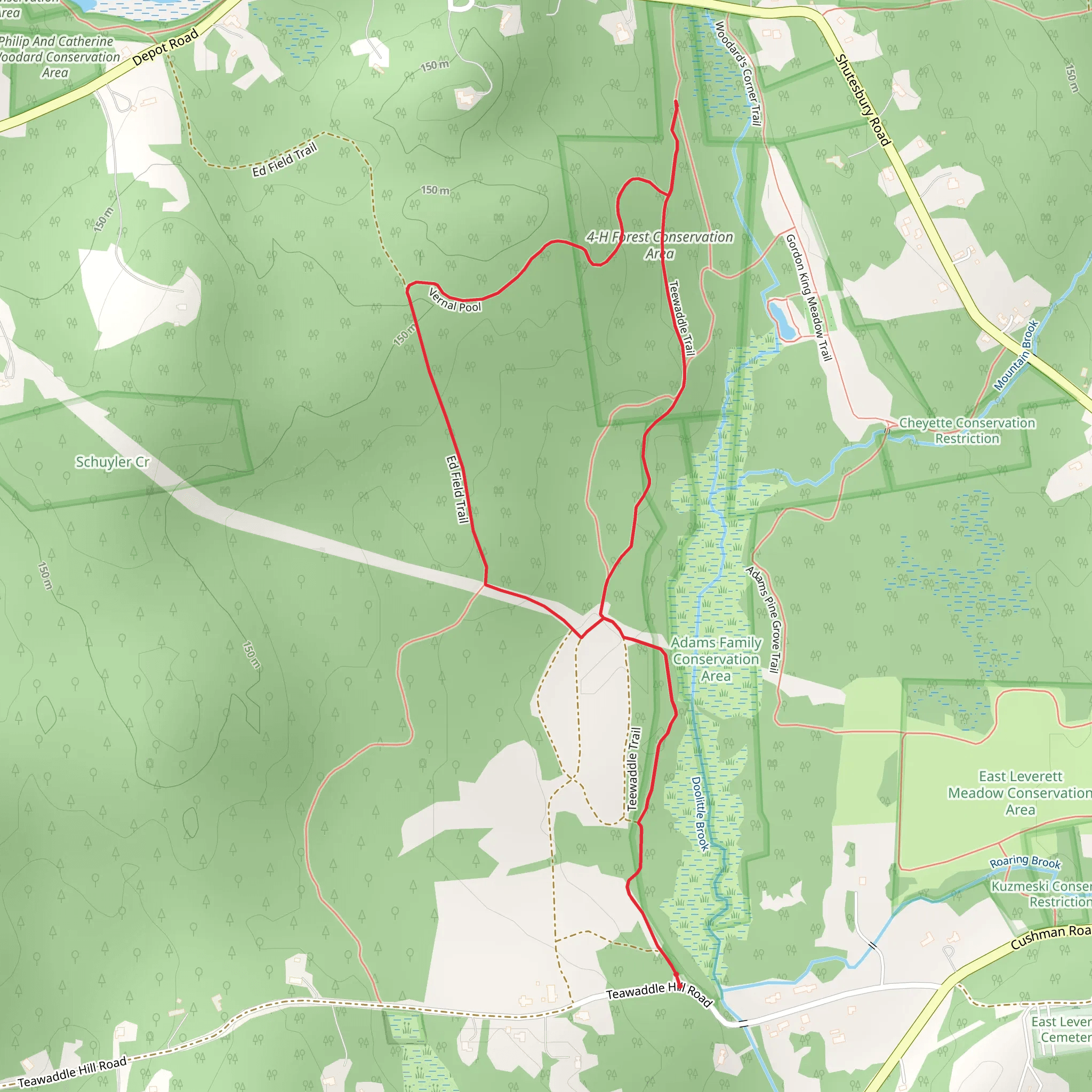 Teawaddle Trail mobile static map