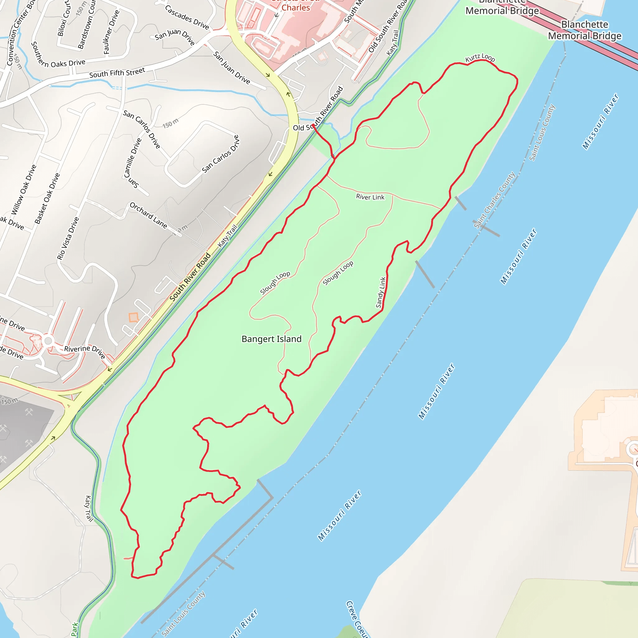 Bangert Island Loop mobile static map