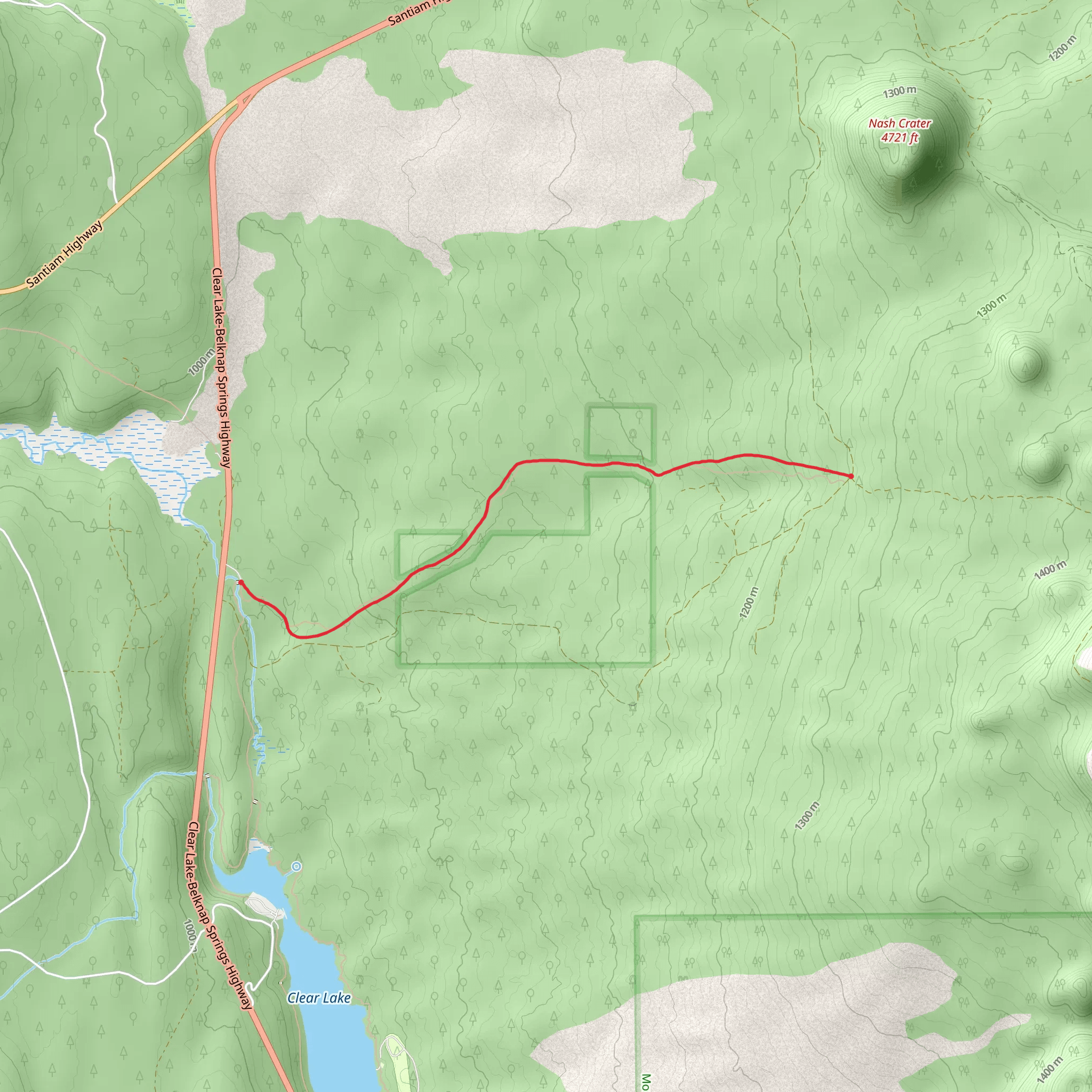 Santiam Wagon East Trail mobile static map