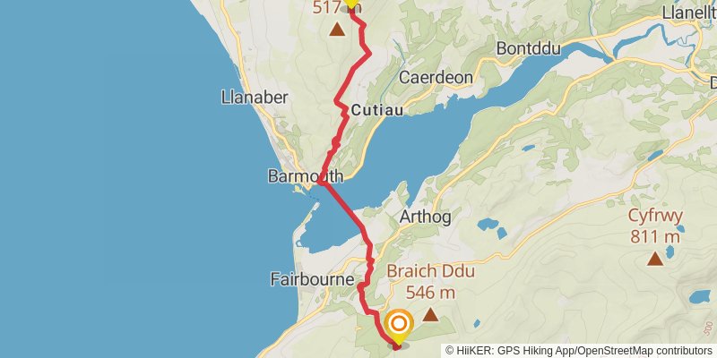 Cadair Idris and Barmouth Loop stage 2 Map