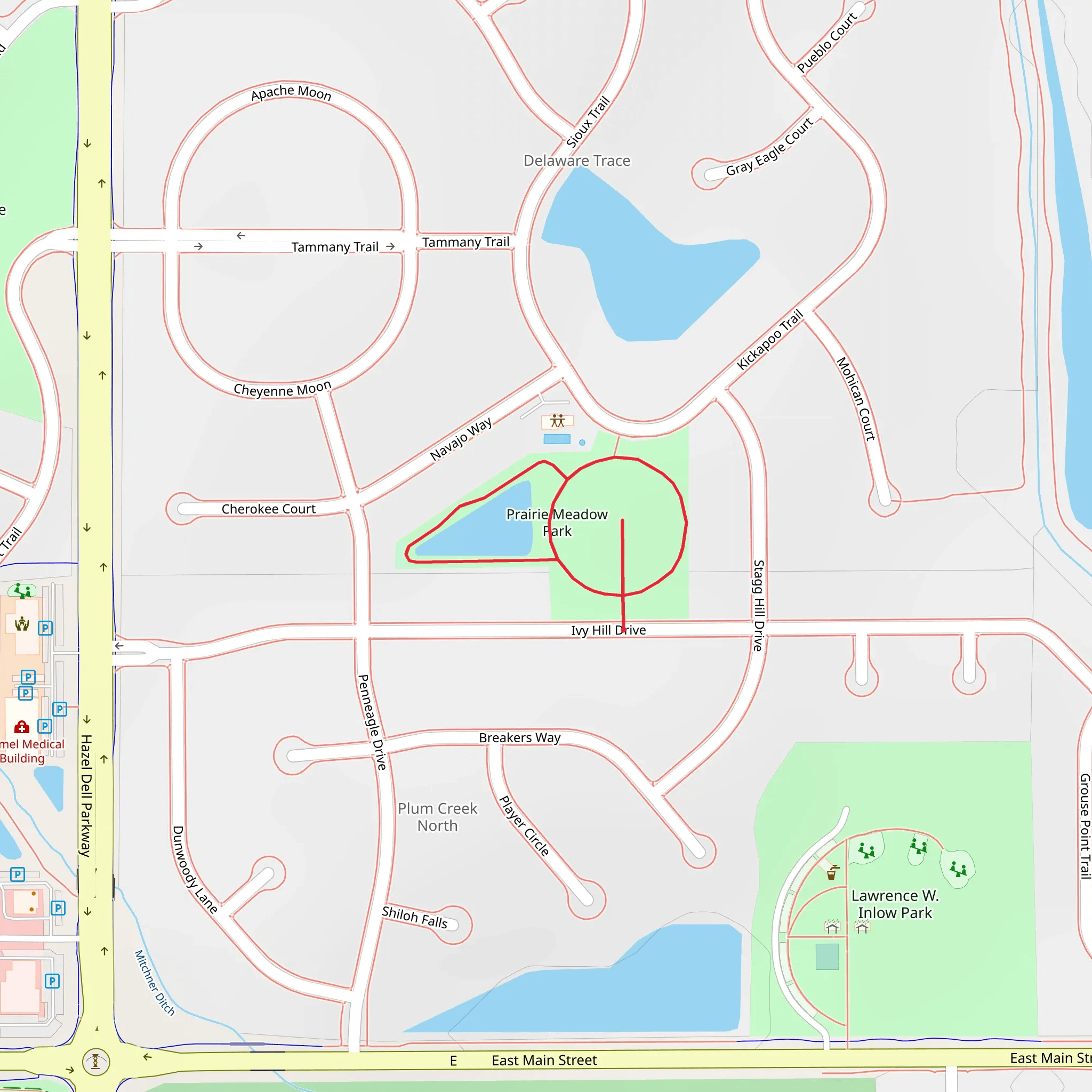Prairie Meadow Park Loop mobile static map