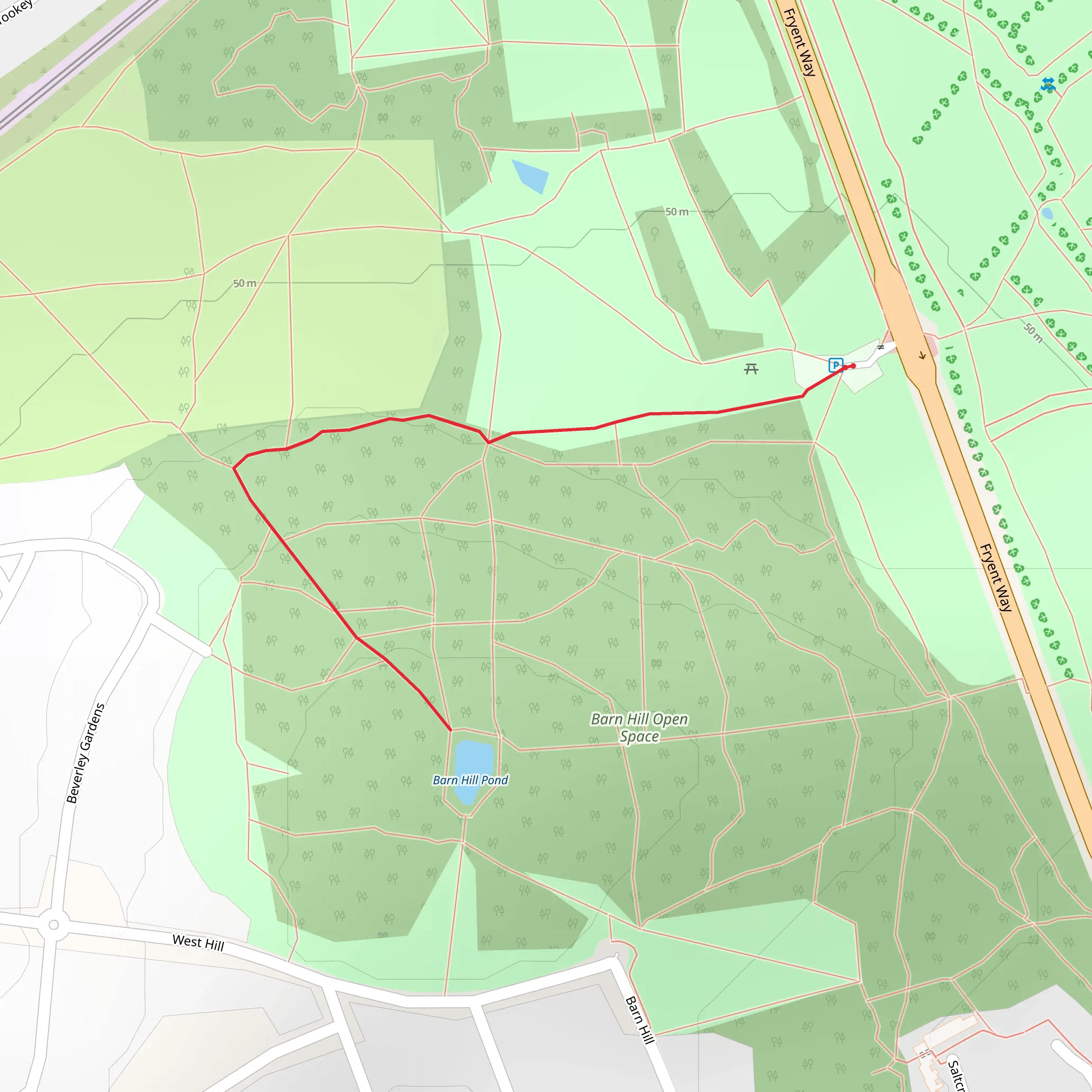 Fryent Country Park mobile static map