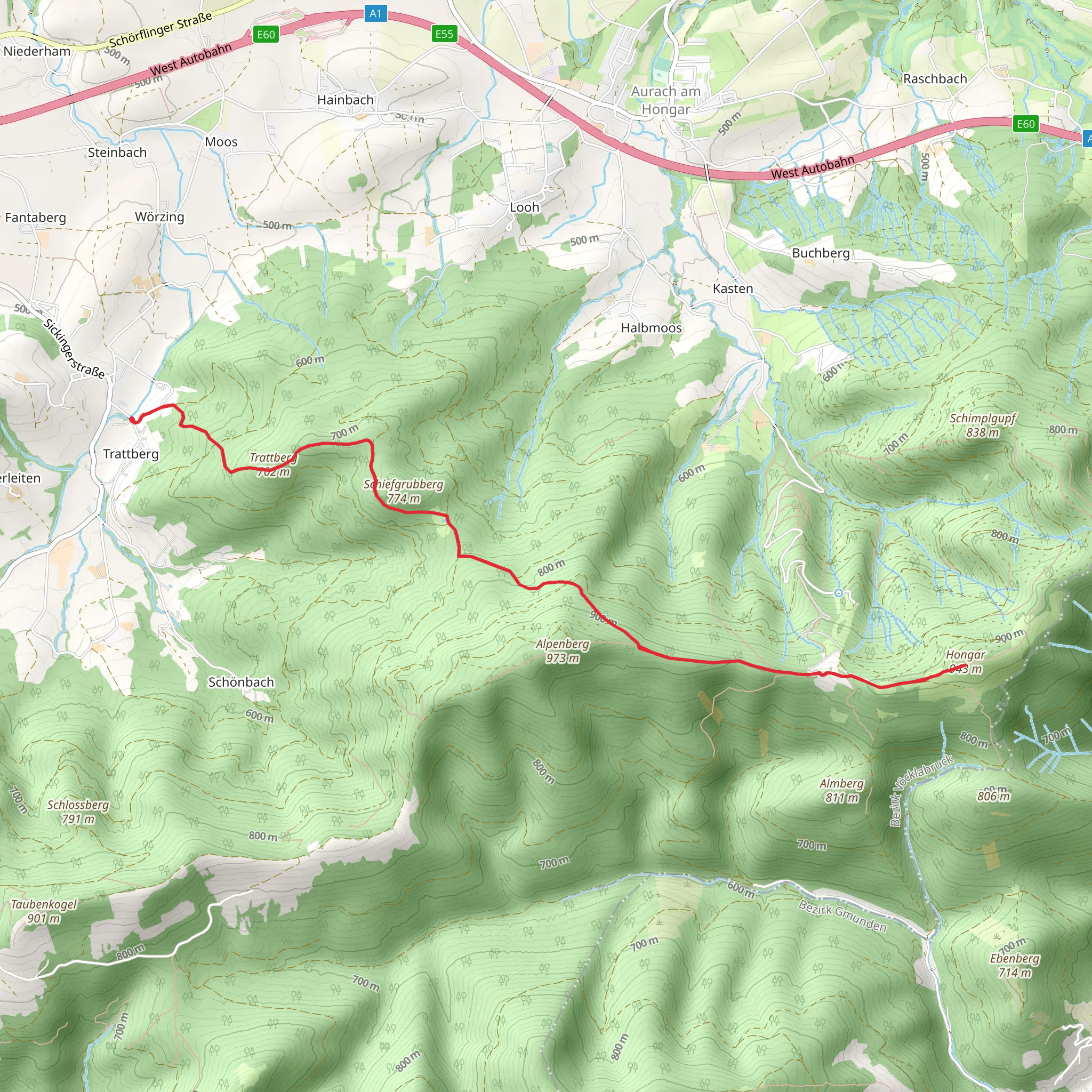 Trattberg - Loizenwies - Hongar mobile static map