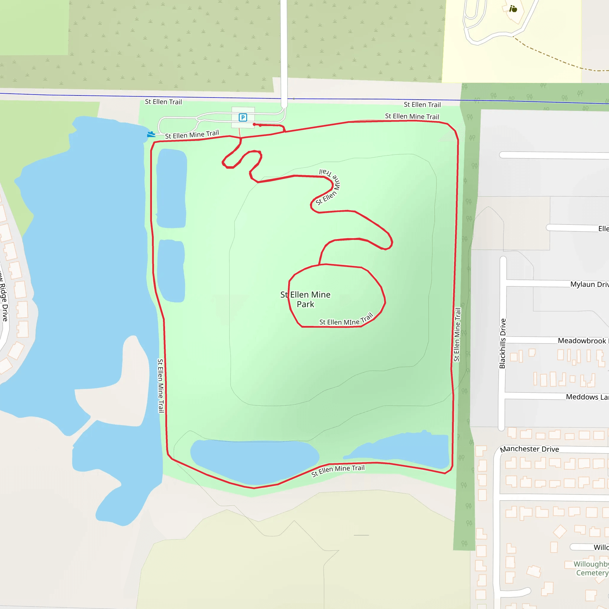 St Ellen Mine Loop Trail mobile static map