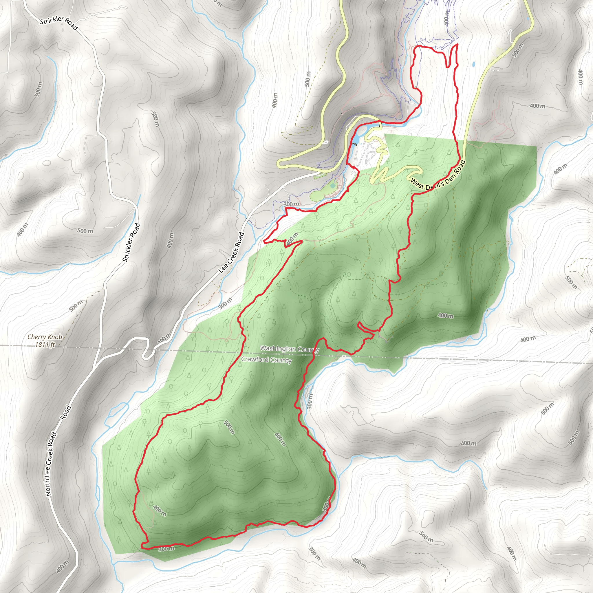Butterfield Hiking Trail - Gorley King Loop mobile static map
