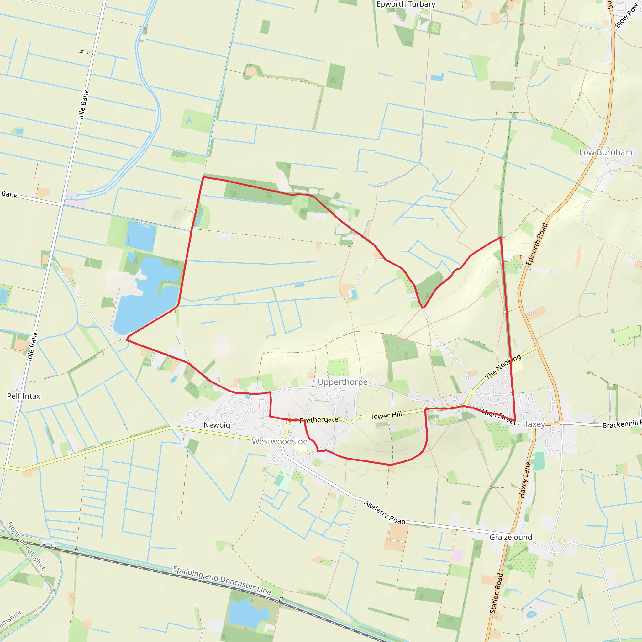 Haxey Country Park Loop mobile static map