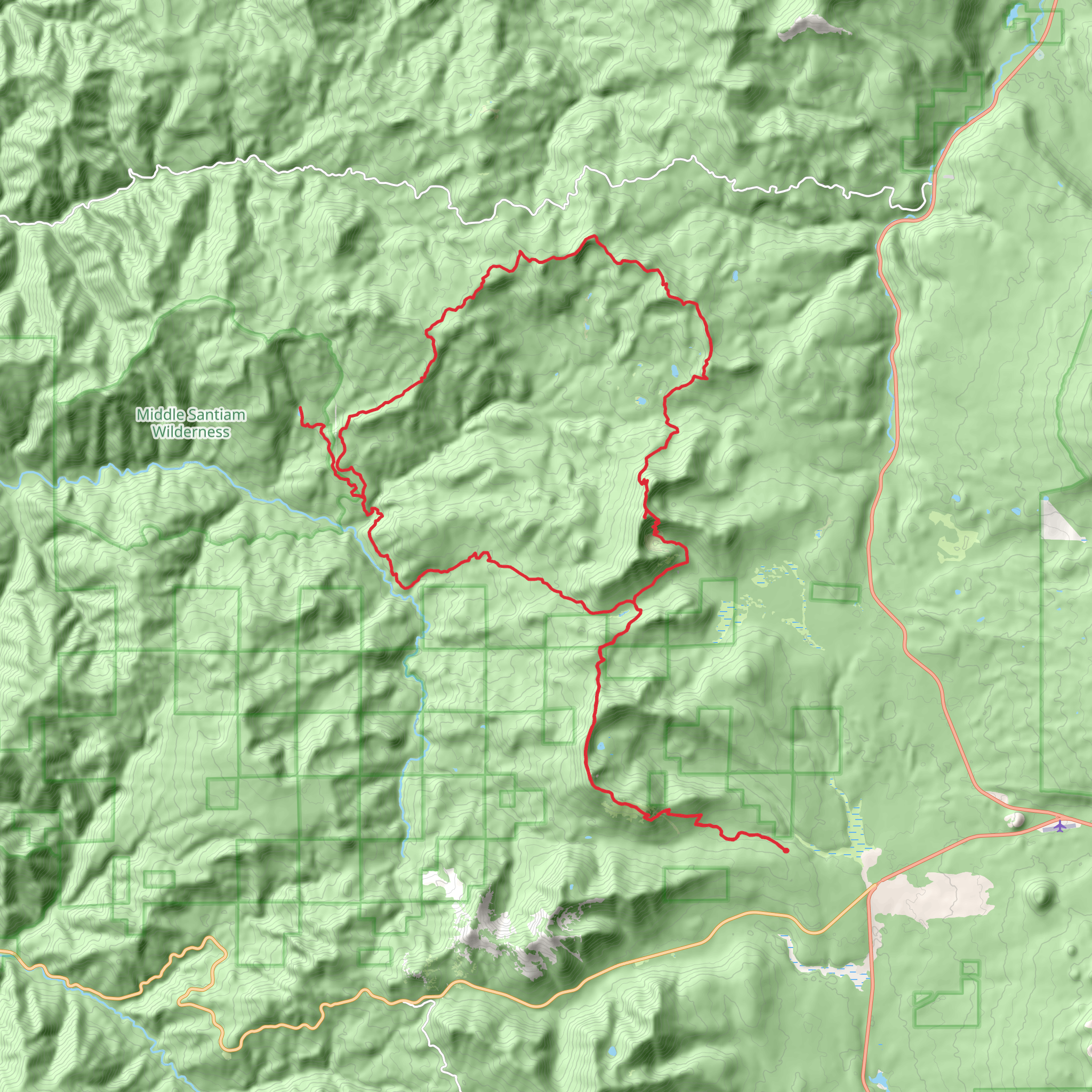 Old Cascades Loop mobile static map