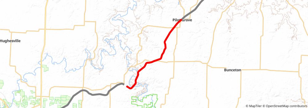 American Discovery Trail South Route stage 155 Map