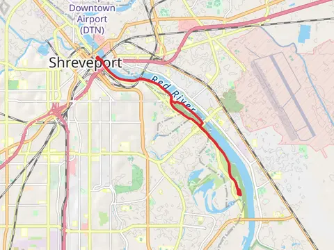 Walk along Red River - Shreverpost Riverview Park