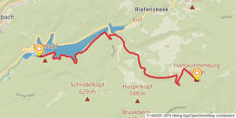 Harzer Baudensteig alt 2 Map