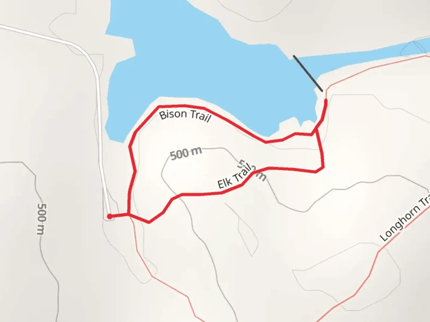 An image depicting the trail Elk and Bison Loop Trail and its surrounding area.