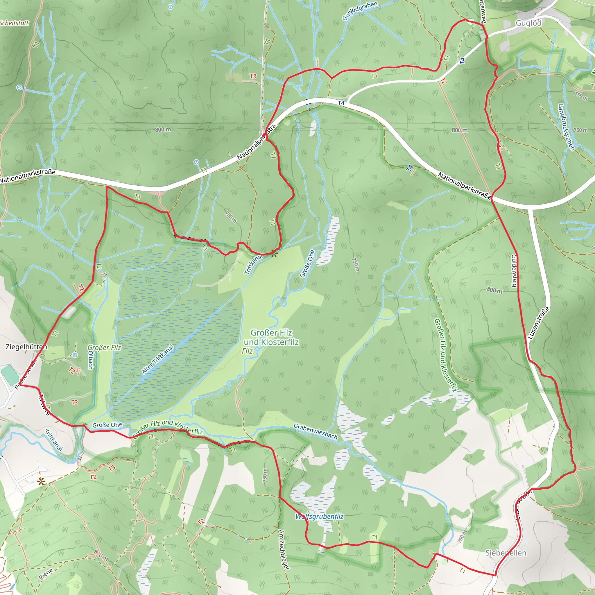 Kreuzotter Loop mobile static map