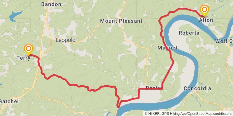 American Discovery Trail - South stage 11 Map