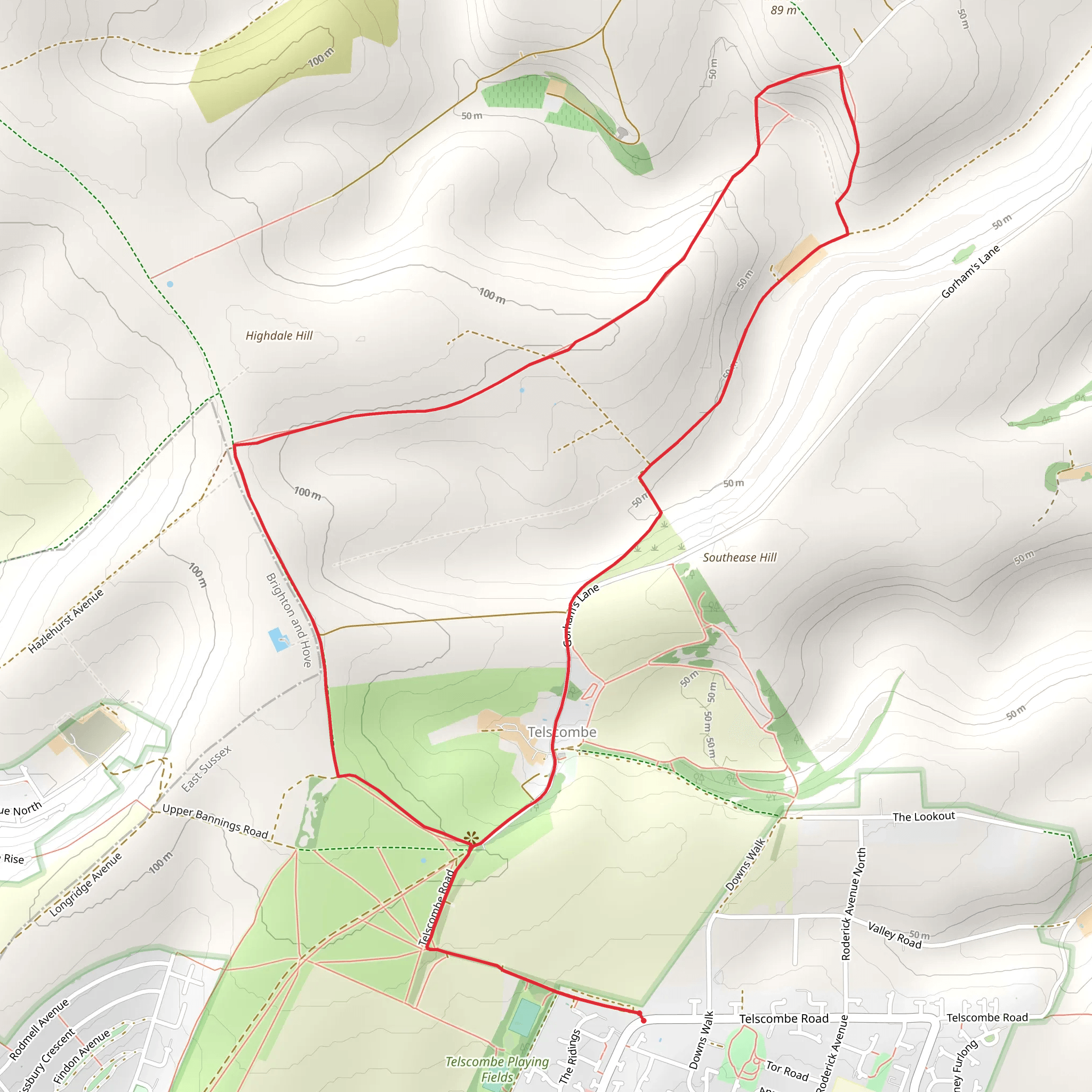 Mill Hill Route mobile static map