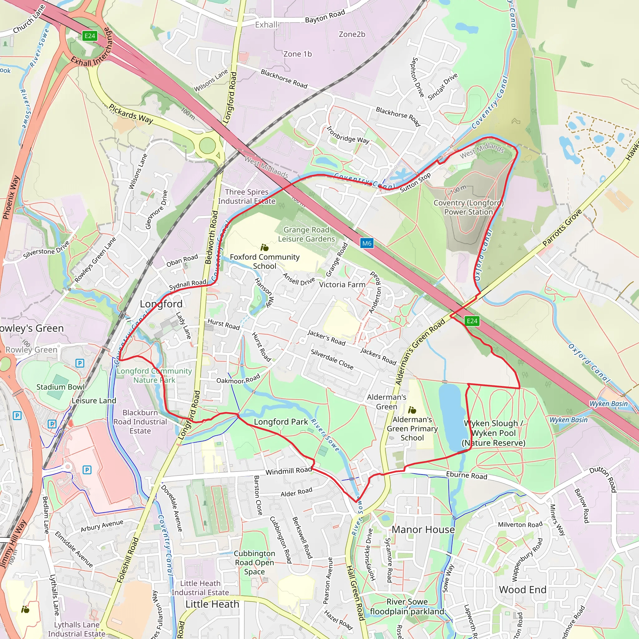 Longford Urban Circular - Coventry mobile static map