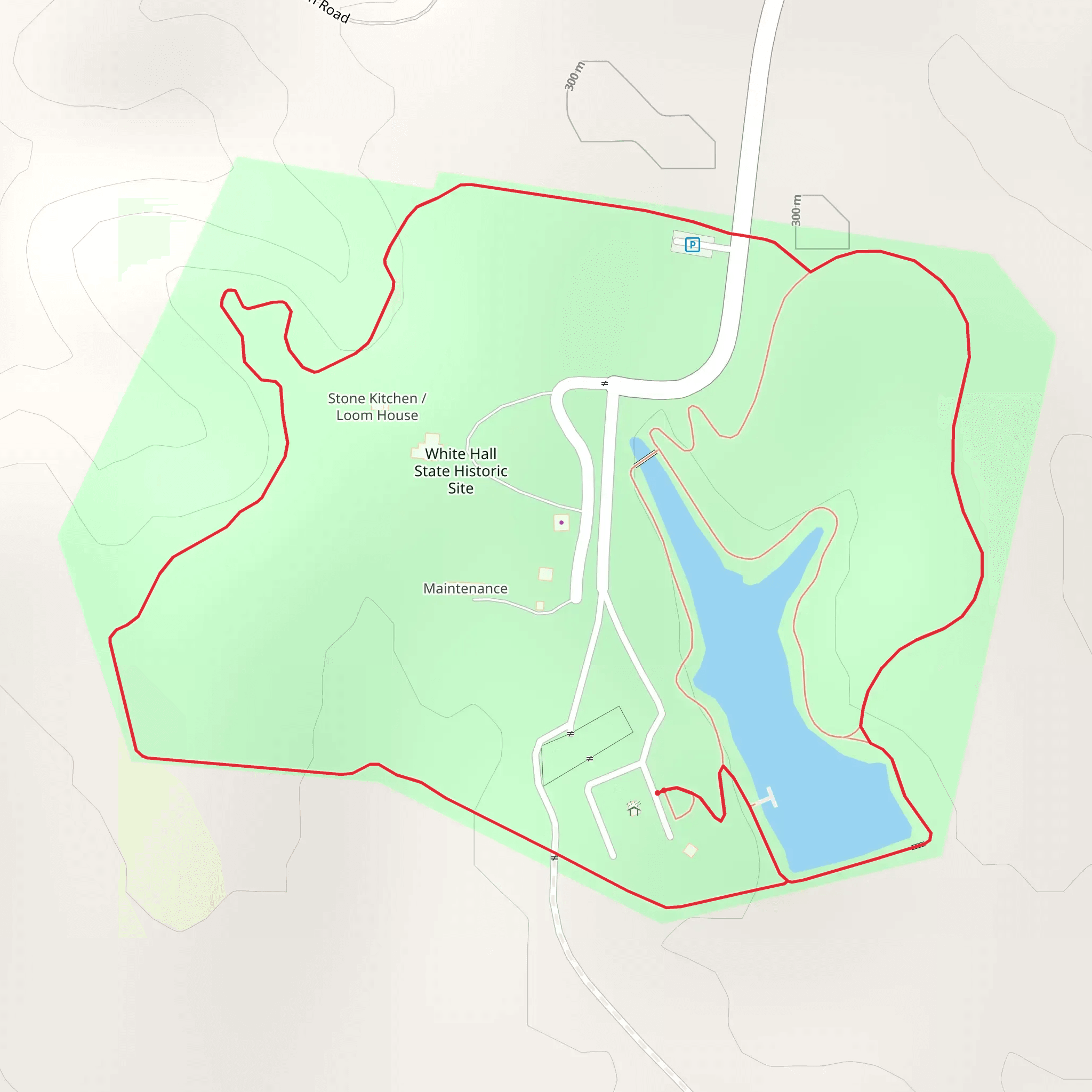 White Hall State Historic Site Loop mobile static map