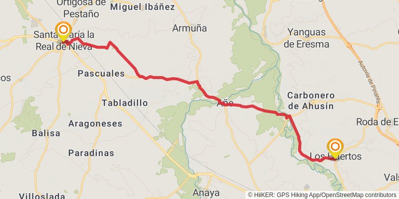 Ruta Jacobea Madrilena stage 6 Map