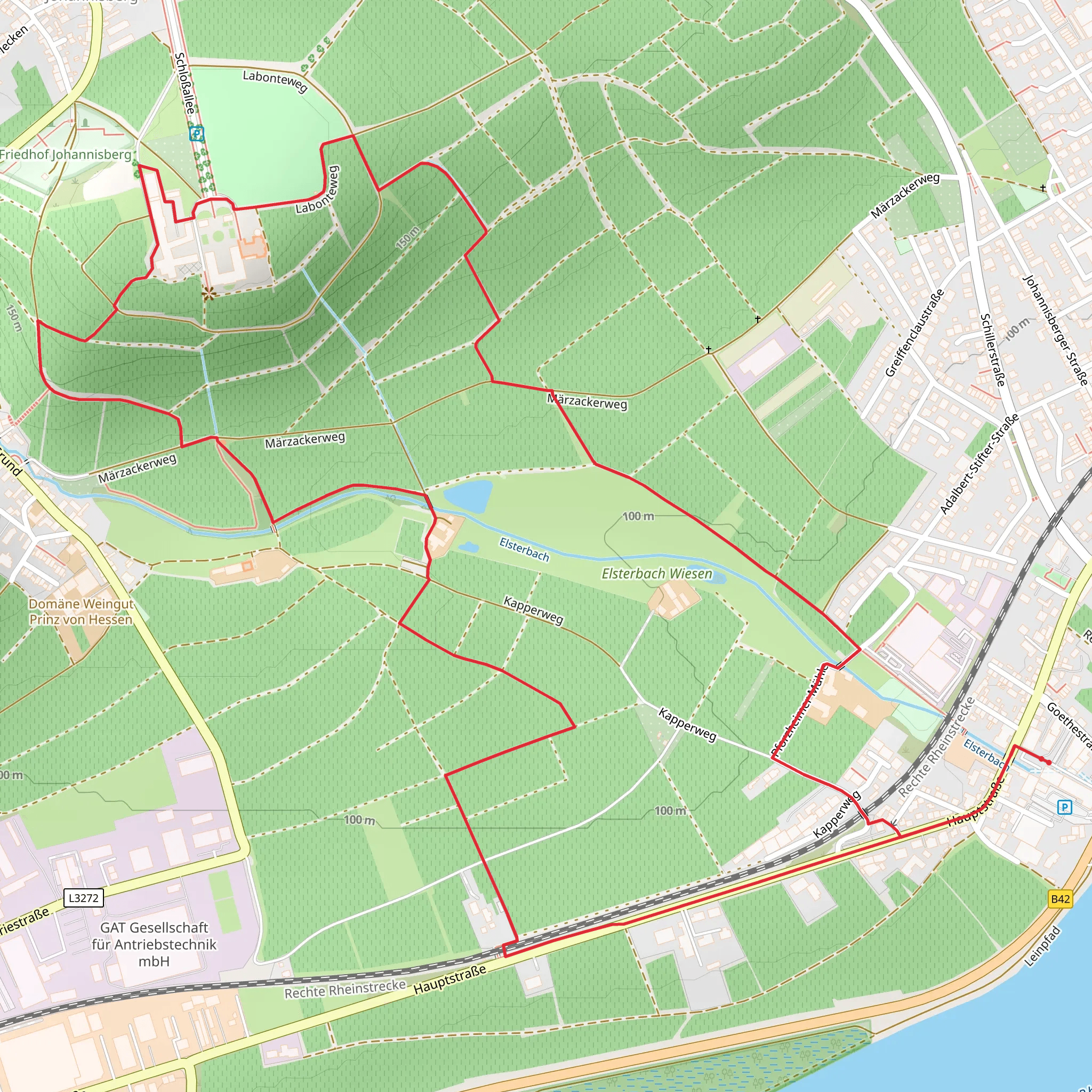 Riesling Schleife Spaetlesereiter Loop mobile static map