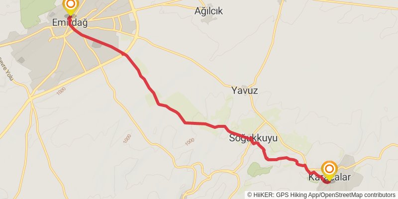 Sufi Trail stage 25 Map