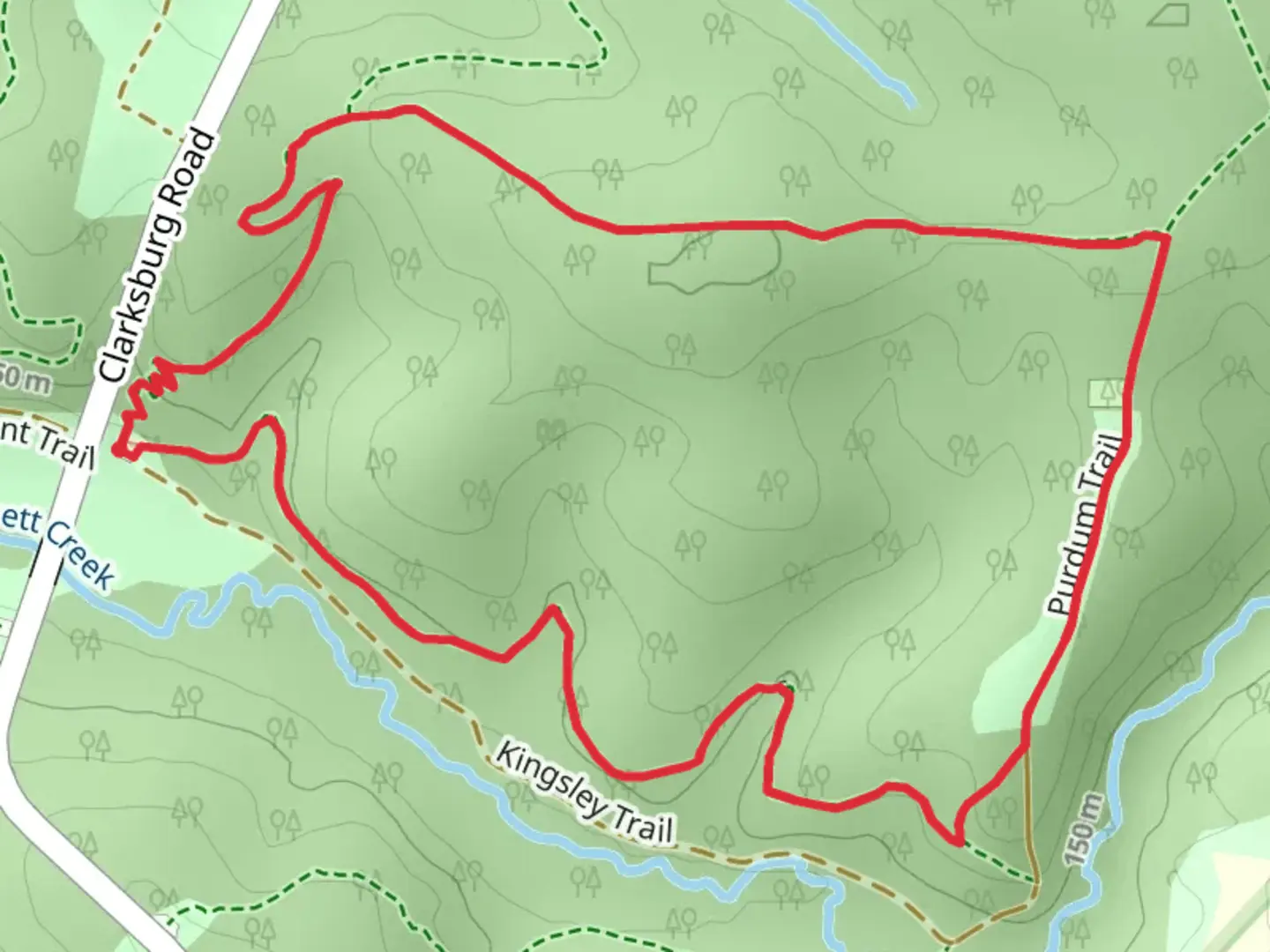 An image depicting the trail Hard Cider and Loggers Loop Trail and its surrounding area.