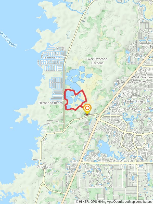 Weeki Wachee Preserves Loop - West mobile static map