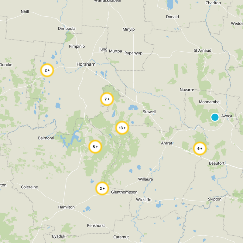 Halls Gap Static Map