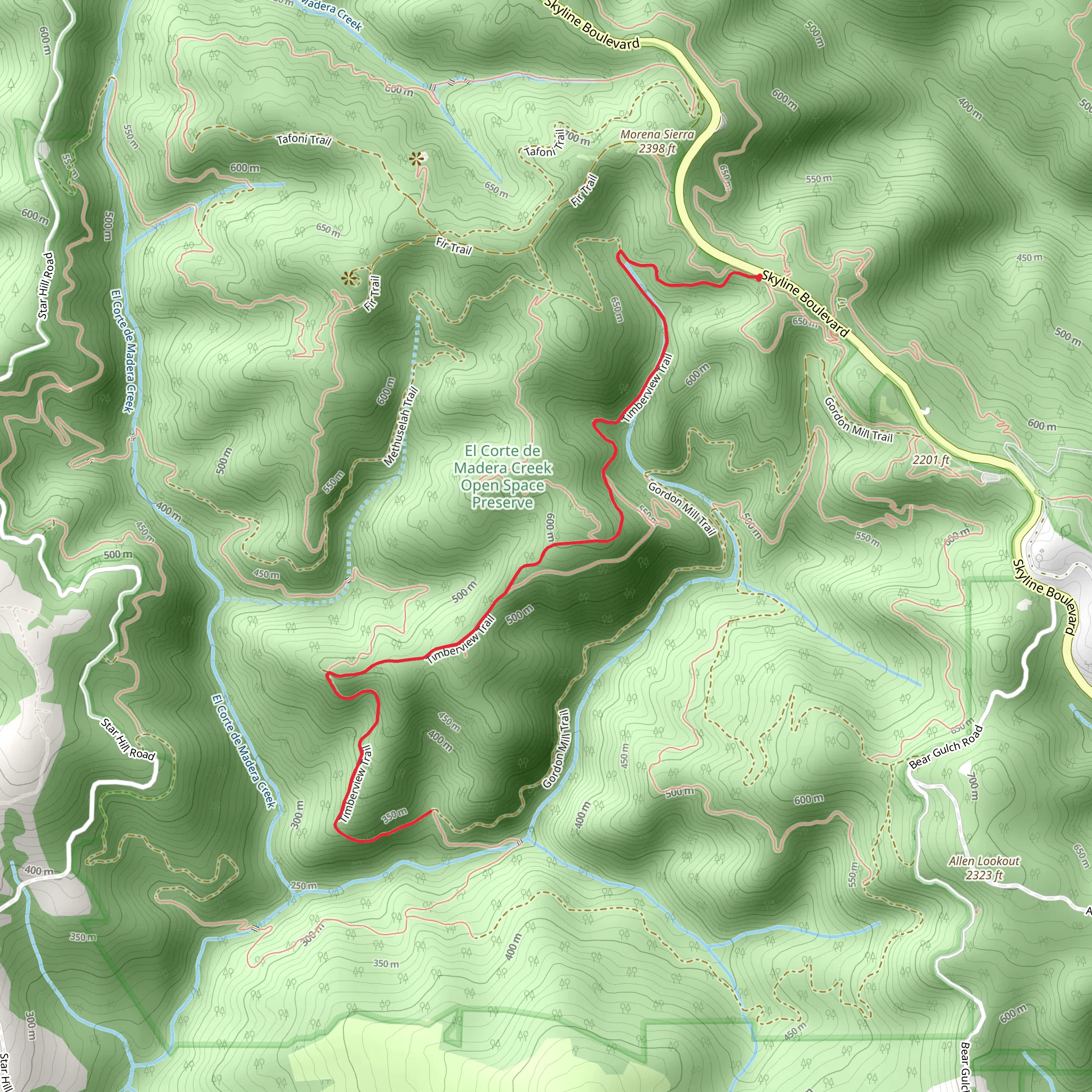 Old Growth Redwood mobile static map