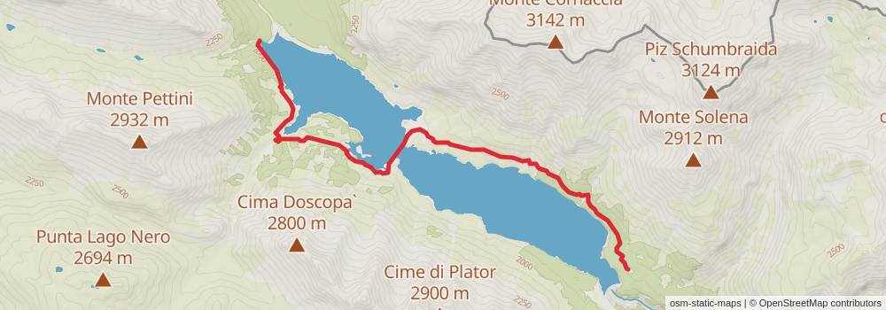Sentiero Italia - Alps Section stage 70 Map