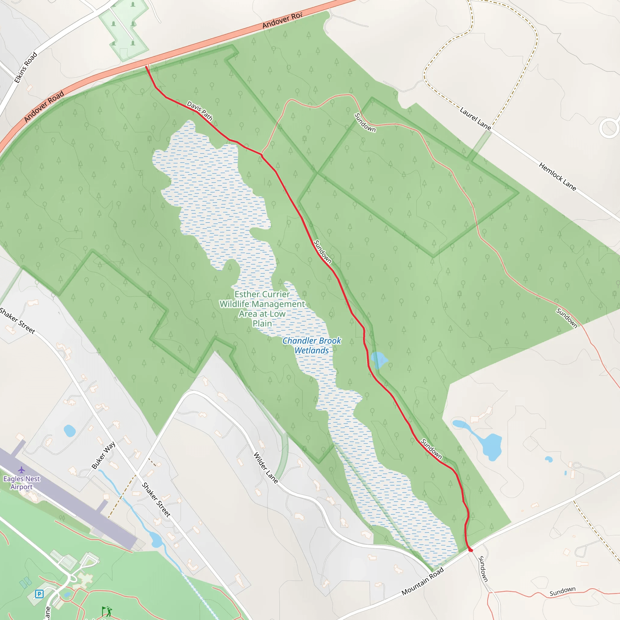 Davis Path - Low Plains Natural Area mobile static map