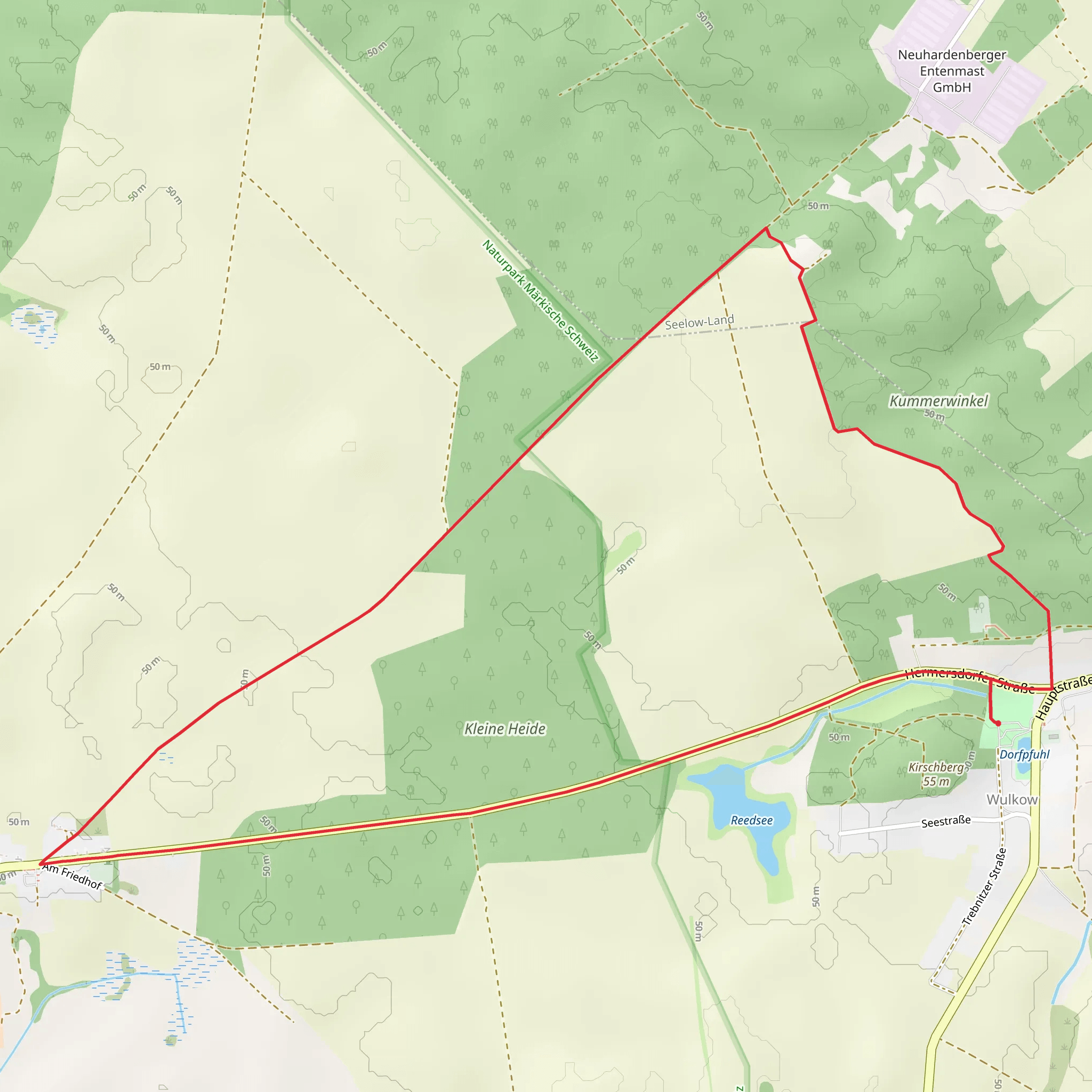 Kleine Heide Loop - Wulkow mobile static map