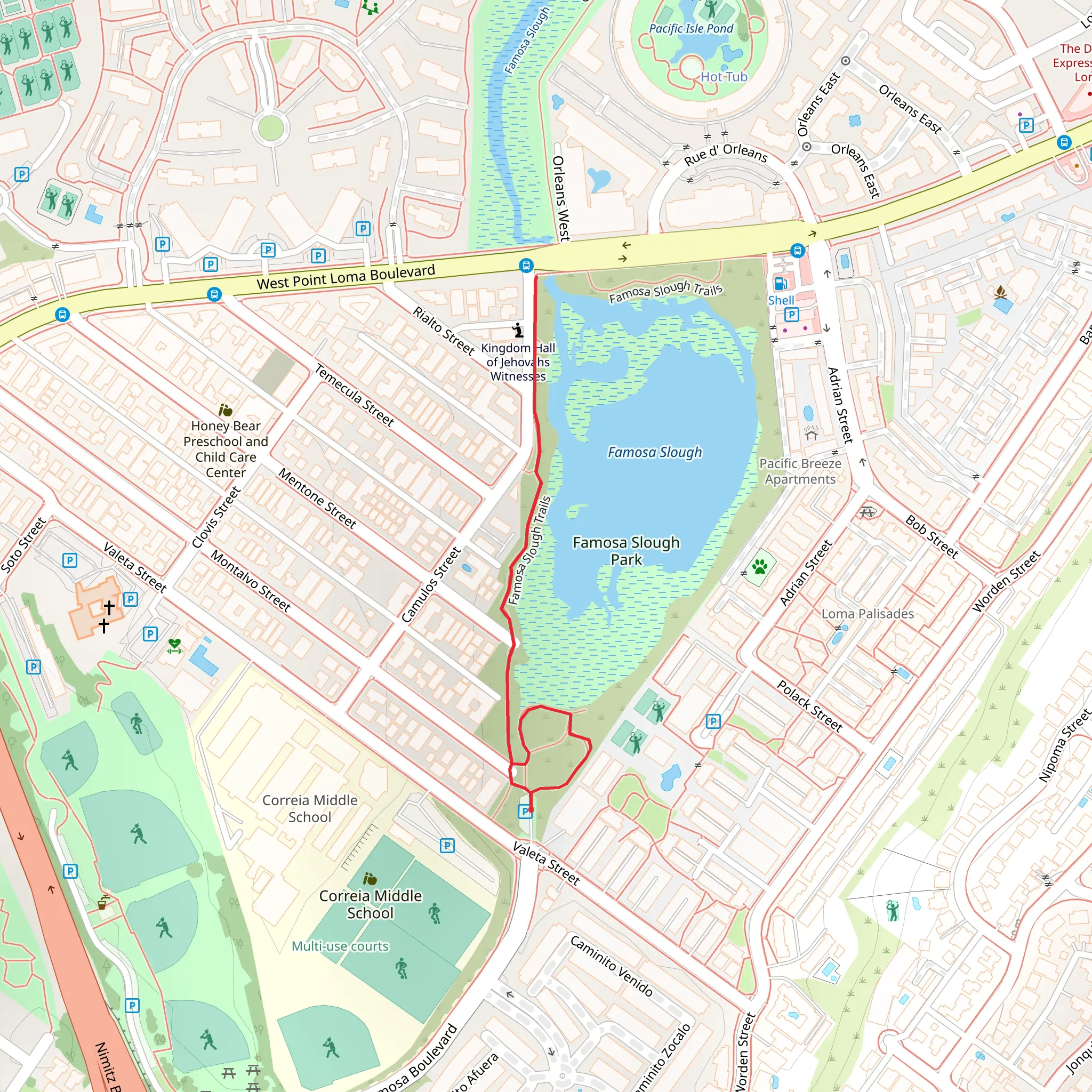Famosa Slough mobile static map