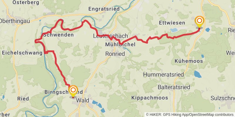 Wasserläufer - Route stage 8 Map