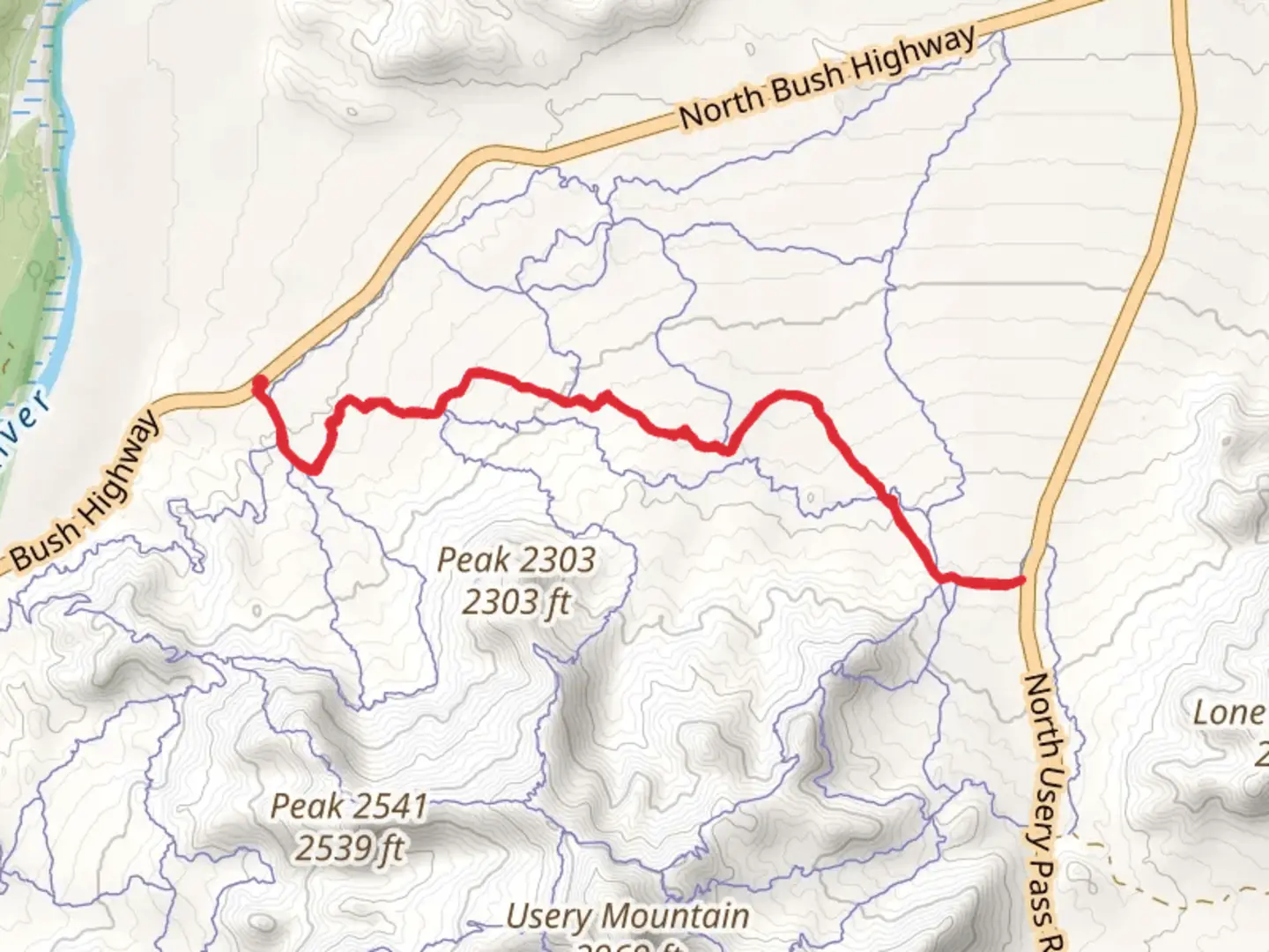 An image depicting the trail Twisted Sister and Wild Horse Trail and its surrounding area.