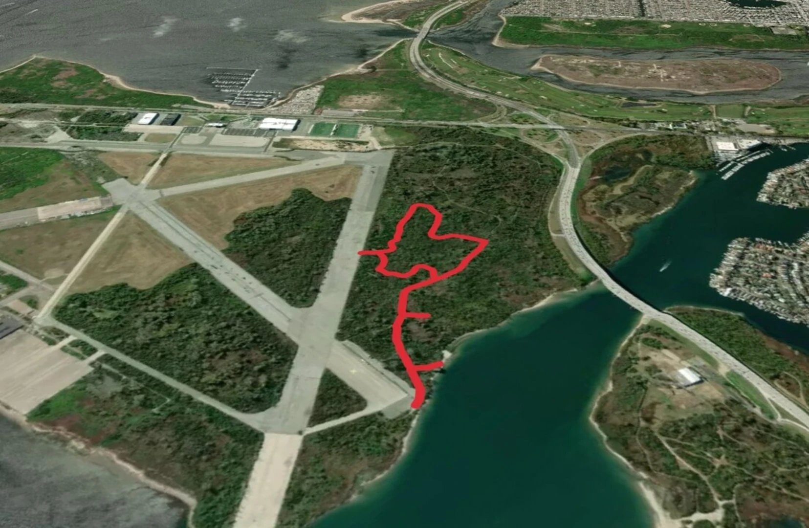 An image depicting the trail North Forty Natural Area Loop and its surrounding area.