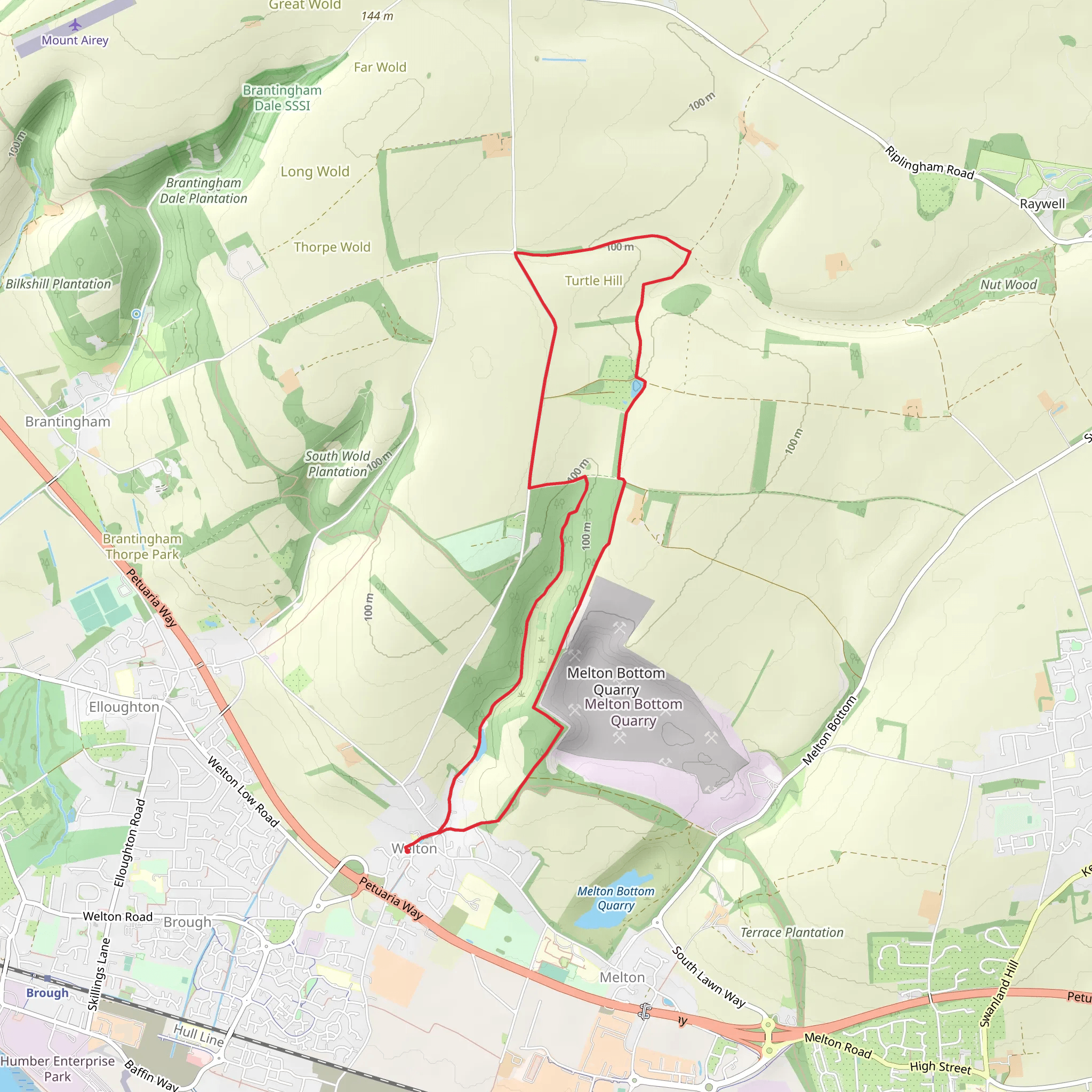 Welton and Turtle Hill Loop mobile static map
