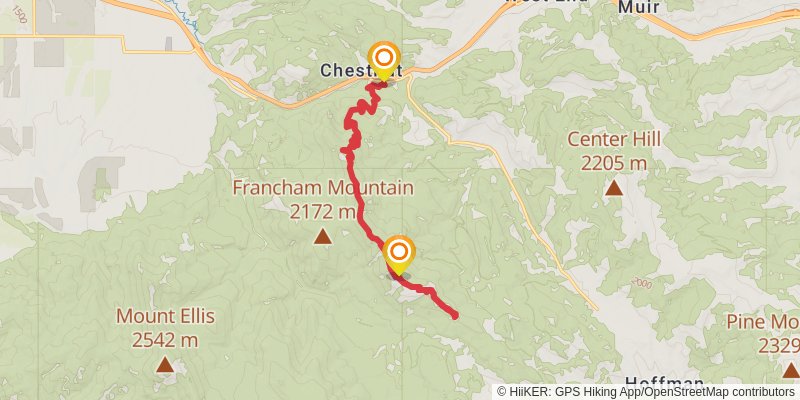 Chestnut Mountain Trail stage 2 Map