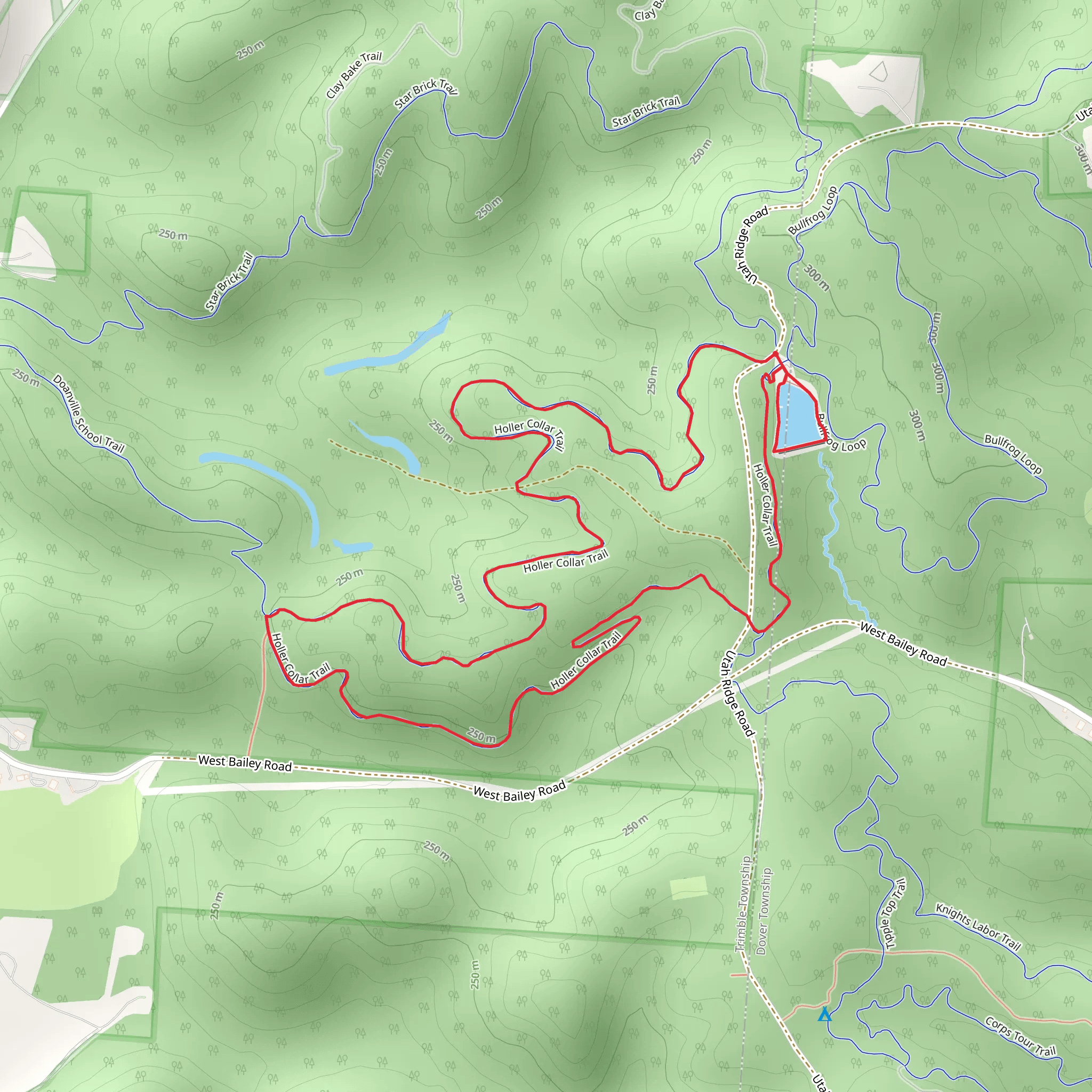 Holler Collar Trail mobile static map