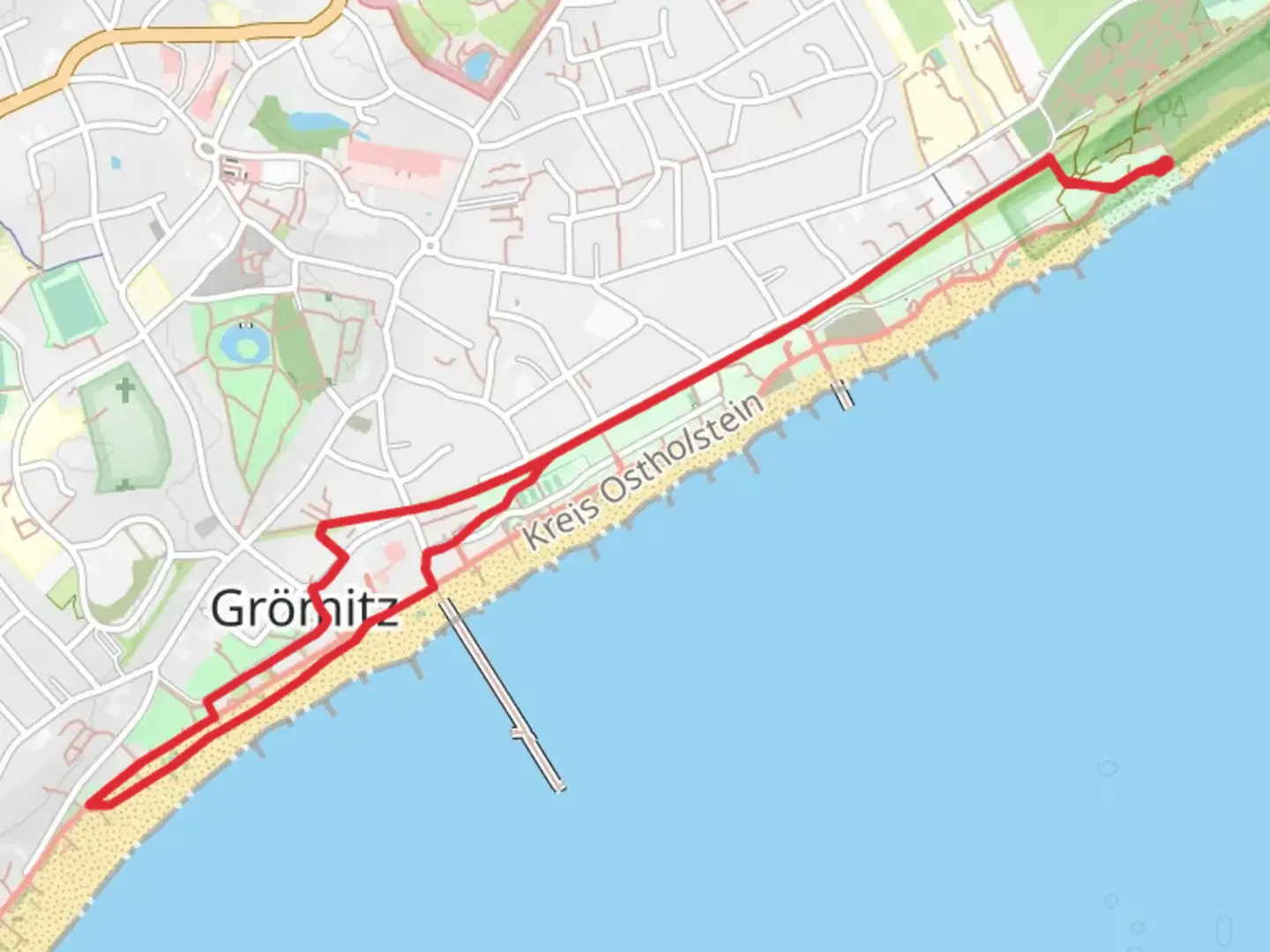 An image depicting the trail Cismar Route and Nordic Beach Walk and its surrounding area.
