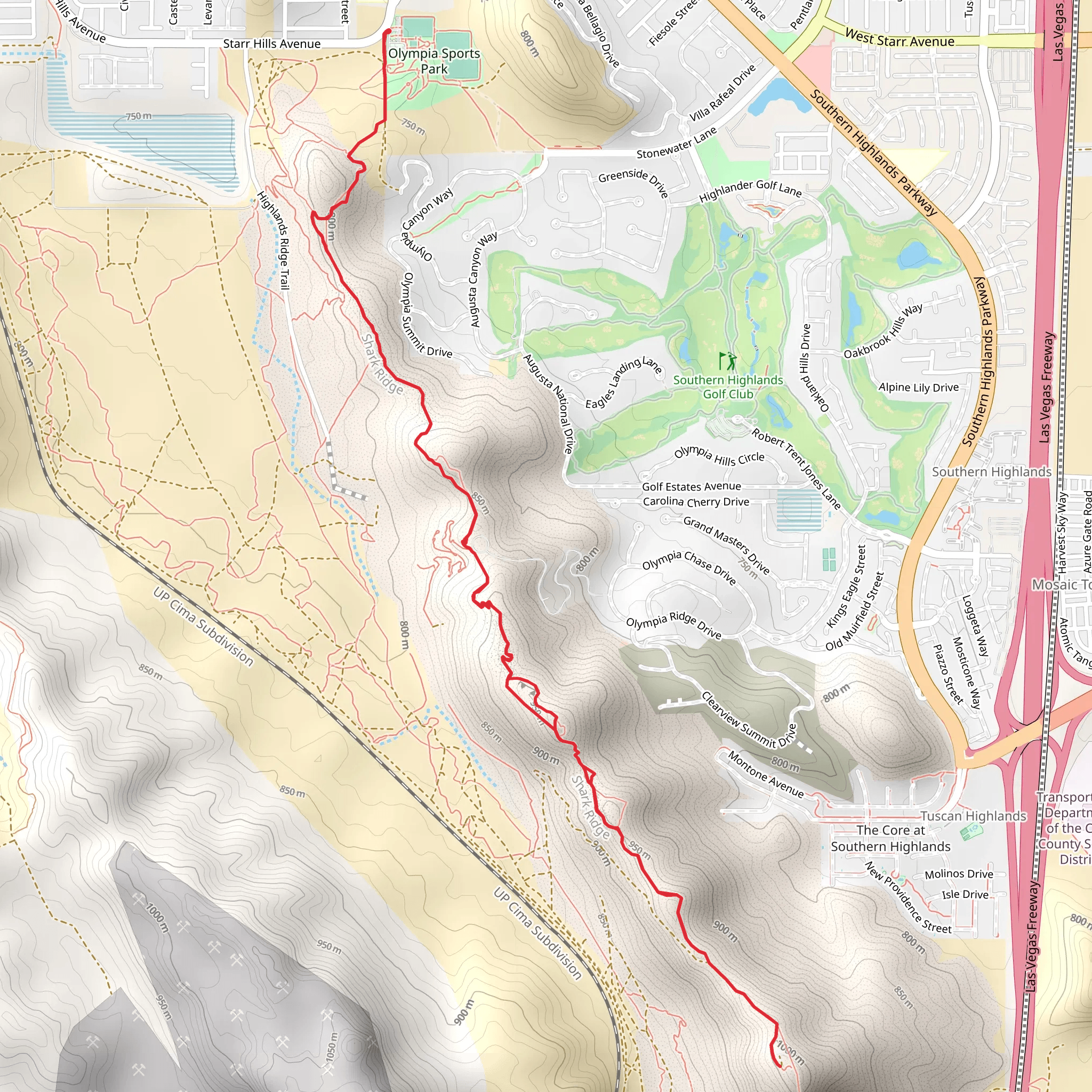 Angry Dragon and Shark Ridge mobile static map